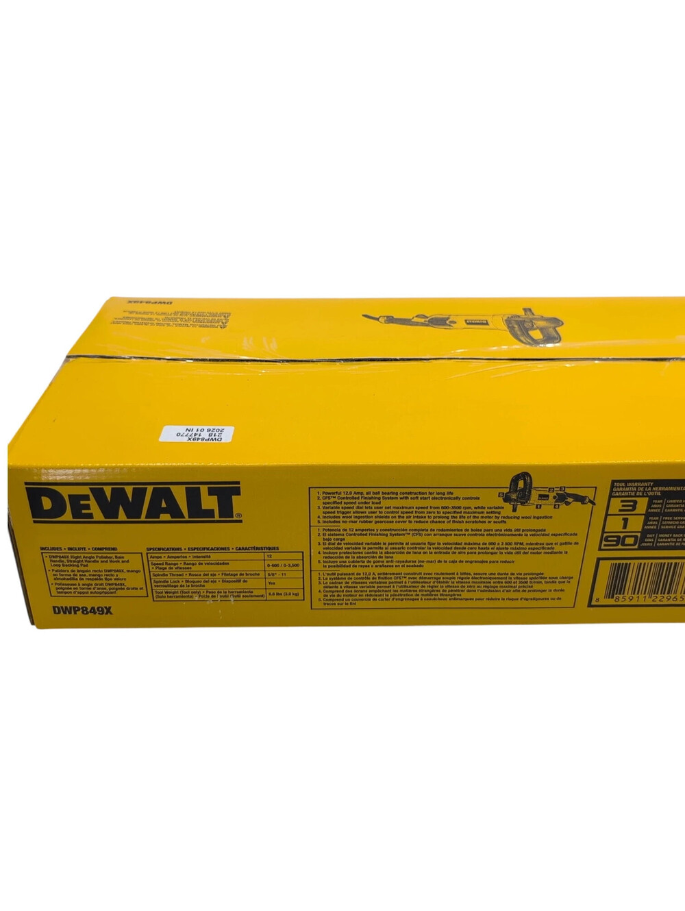 Dewalt DWP849X 7"/9" Electronic Polisher with Protective Cover w/ Warranty! - Picture 3 of 6